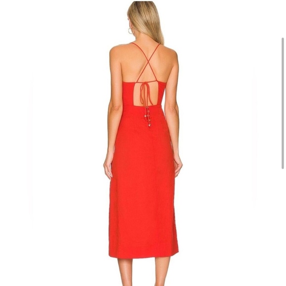 Free People | Francesca Midi Orange Dress - Picture 2 of 10